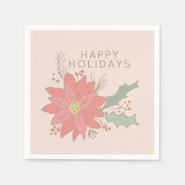Guardanapo De Papel Férias Poinsettia e salgadela