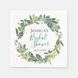 Guardanapo De Papel Ferida de Folhagem do Jardim Boêmiano Personalizad