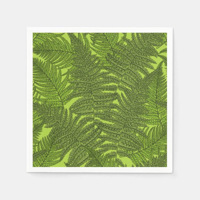 Guardanapo De Papel Fern em verde (Frente)