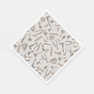 Guardanapo De Papel Ferramentas de Construção de Cores Aquáticas Quent