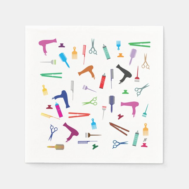 Guardanapo De Papel Ferramentas de hairstyle 2 (Frente)