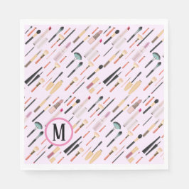 Guardanapo De Papel Ferramentas de Maquiagem de Beleza Elegante Person