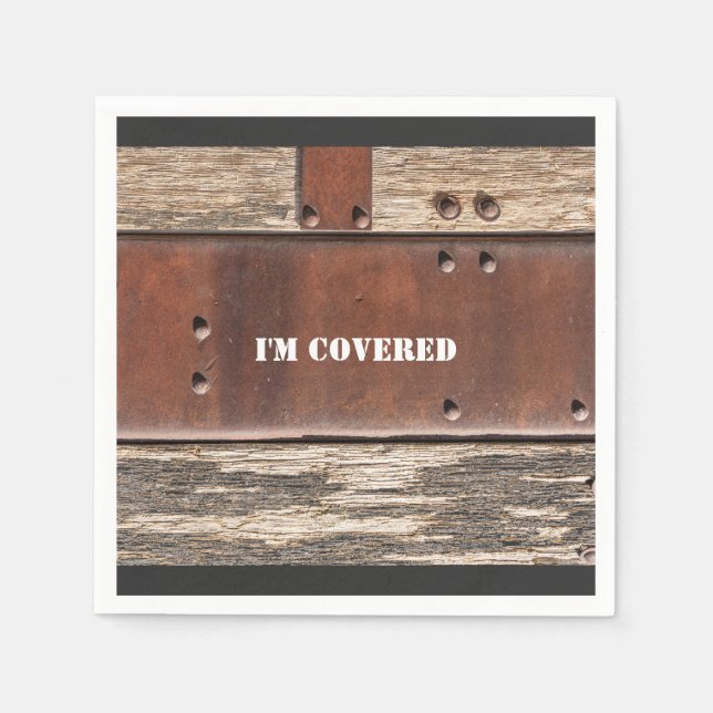 Guardanapo De Papel Ferro Madeira forte aparência (Frente)