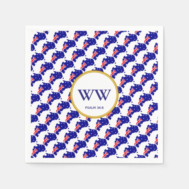 Guardanapo De Papel Festa Bandeira da AUSTRÁLIA Celebração Aniversário (Frente)