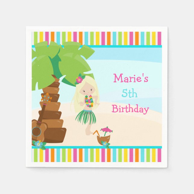 Guardanapo De Papel Festa Blona de Hair Girl (Frente)