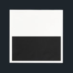 Guardanapo De Papel Festa Chic de Meio Aniversário Dividida em Preto e<br><div class="desc">Personalizar para qualquer evento. Adicione seu próprio texto ou exclua para deixar o vazio.</div>