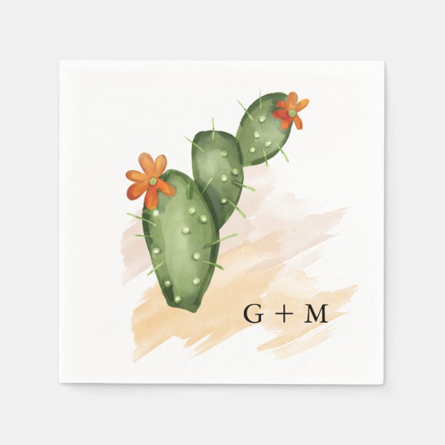 Guardanapo De Papel Festa | Churrasco de Noiva em Aquarela (Frente)