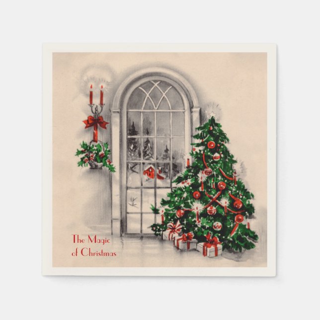 Guardanapo De Papel Festa da Janela de Natal Napkins (Frente)