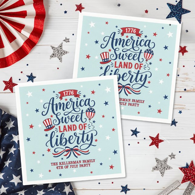 Guardanapo De Papel Festa de 4 de Julho (4th Of July Party Napkins)