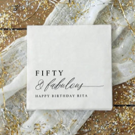 Guardanapo De Papel Festa de 50 Anos Moderno Cinquenta e Fabuloso