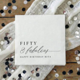 Guardanapo De Papel Festa de 50 Anos Moderno Cinquenta e Fabuloso