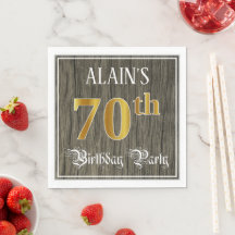 Festa de aniversário 70 — Faux Dourado & Faux Wood