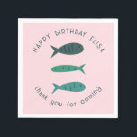 Guardanapo De Papel Festa de Aniversário à Beira-Mar Festa de Aniversá<br><div class="desc">Lindíssimo guardanapo para uma FESTA! Arte feita à mão para você! Perfeito para um aniversário à beira-mar.</div>