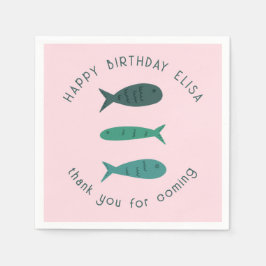 Guardanapo De Papel Festa de Aniversário à Beira-Mar Festa de Aniversá