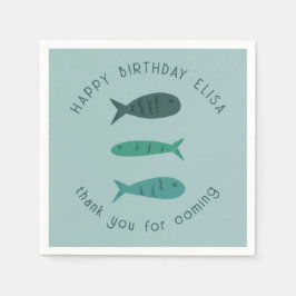 Guardanapo De Papel Festa de Aniversário à Beira-Mar Festa de Aniversá