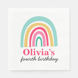 Guardanapo De Papel Festa de aniversário arco-íris