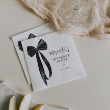 Festa de aniversário Arco Negra Napkins