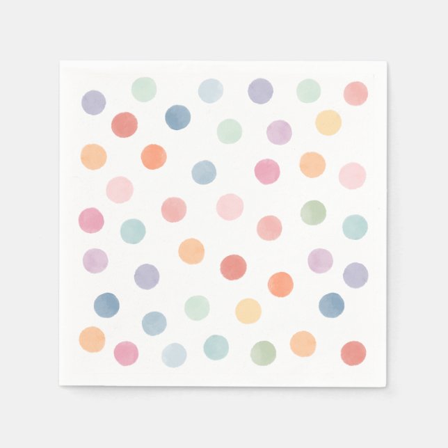 Guardanapo De Papel Festa de aniversário Arte Arco-Íris (Frente)