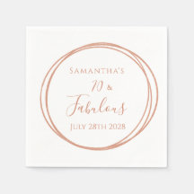 Festa de aniversário Birthday Rosa Dourado Mínimo