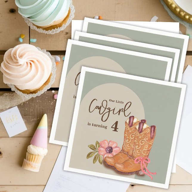 Guardanapo De Papel Festa de aniversário Boots Boots Boots Boots, Garç (Criador carregado)