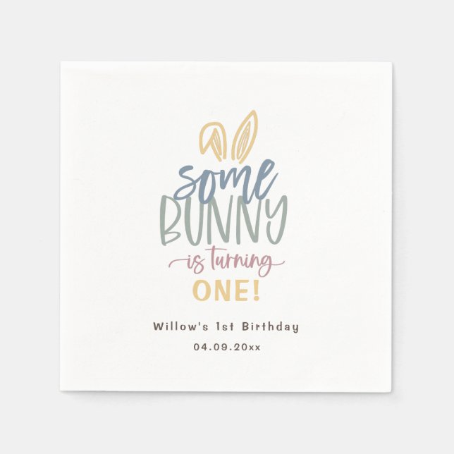 Guardanapo De Papel Festa de aniversário Bunny (Frente)