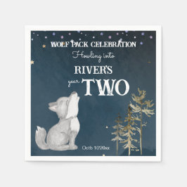 Guardanapo De Papel Festa de aniversário com tema de lobo pequeno impr