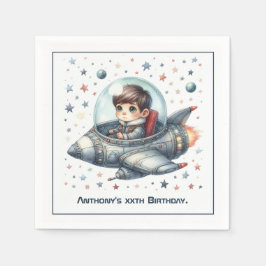 Guardanapo De Papel Festa de Aniversário com Tema Espacial para Astron