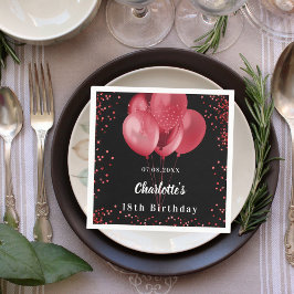 Guardanapo De Papel Festa de aniversário confetti de balões vermelhos 