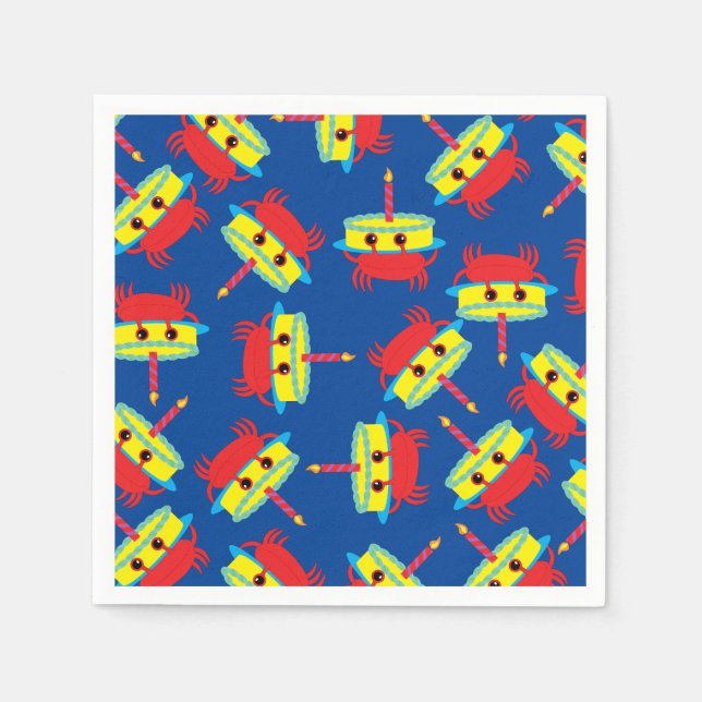 Guardanapo De Papel Festa de aniversário Crab Beach (Frente)