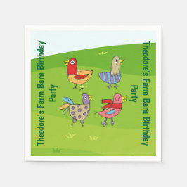 Guardanapo De Papel Festa de aniversário da barra de fazenda
