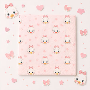 Guardanapo De Papel Festa de Aniversário da Menina Pato Kawaii Fofa