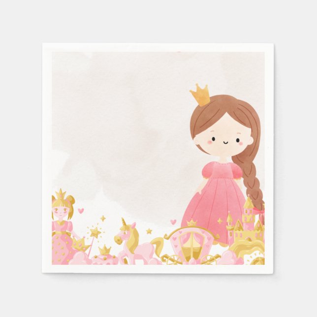 Guardanapo De Papel Festa de Aniversário da Princesa Real (Frente)