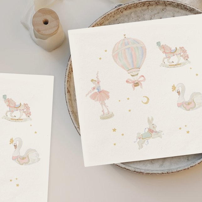 Guardanapo De Papel Festa de aniversário da Princesa Rosa Ballerina (Criador carregado)