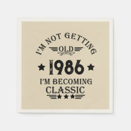 Guardanapo De Papel Festa de aniversário de 35ª safra personalizada