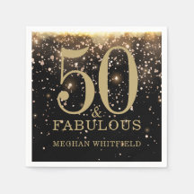 Festa de Aniversário de 50 Anos Ousada e Dourada