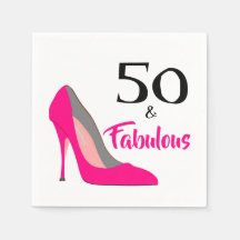 Festa de Aniversário de 50 anos Pink Stiletto 50 e