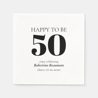 Guardanapo De Papel Festa de Aniversário de 50 Anos Simples Moderna Su