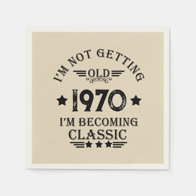 Guardanapo De Papel Festa de aniversário de 55.a safra perosnalizada (Frente)