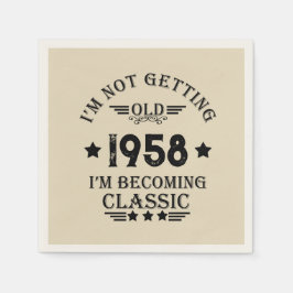 Guardanapo De Papel Festa de aniversário de 65ª safra personalizada