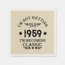 Guardanapo De Papel Festa de aniversário de 65ª safra personalizada