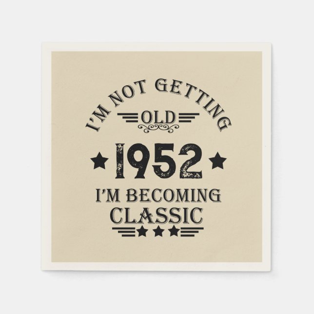 Guardanapo De Papel Festa de aniversário de 70 de setenta dias persona (Frente)