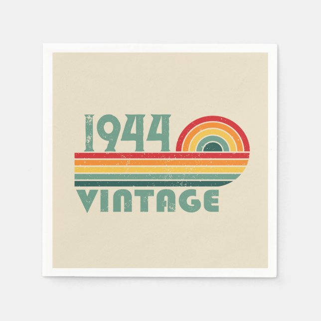 Guardanapo De Papel Festa de aniversário de 80 personalizada (Frente)