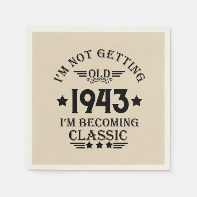 Guardanapo De Papel Festa de aniversário de 90 personalizada (Frente)