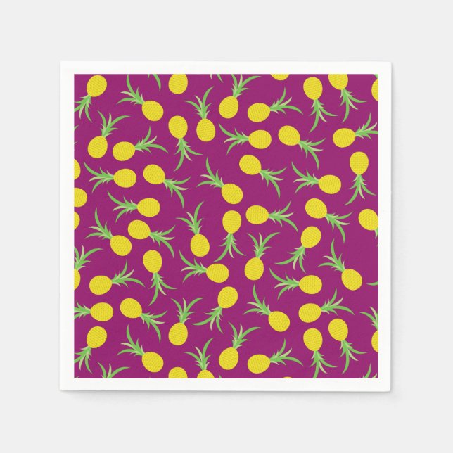 Guardanapo De Papel Festa de aniversário de abacaxi (Frente)