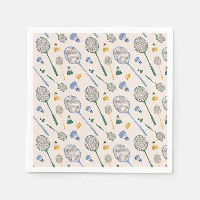 Guardanapo De Papel Festa de aniversário de Badminton (Frente)