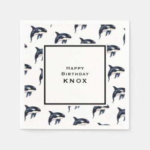 Guardanapo De Papel Festa de aniversário de baleia