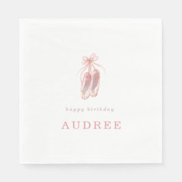 Guardanapo De Papel Festa de aniversário de Ballerina Rosa Elegante