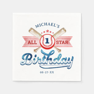Guardanapo De Papel Festa de aniversário de Baseball All-Star Napkins