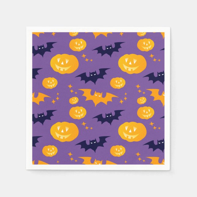 Guardanapo De Papel Festa de aniversário de bruxa de fantasia do Hallo (Frente)