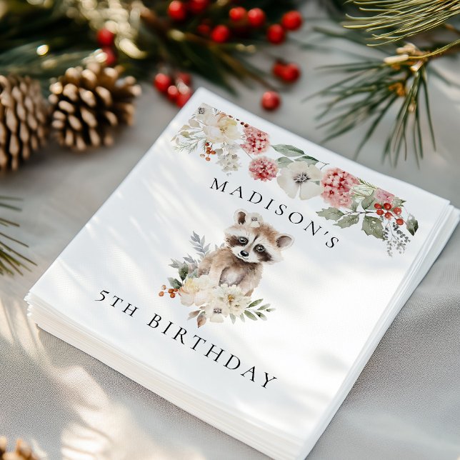 Guardanapo De Papel Festa de aniversário de Cachorro de Aquarela (Criador carregado)